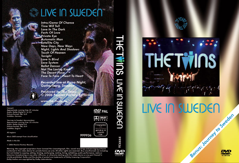The Twins - live in Sweden DVD RARE